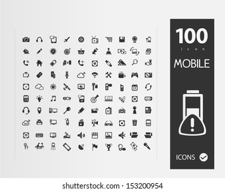 Mobile Web Social Icons (set of 1 00 Quality icon )