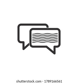 vector de icono de chat o de mensaje móvil y de sitio web
