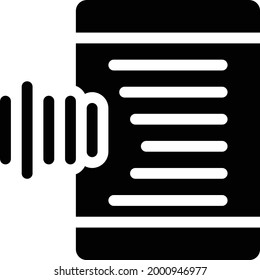 mobile with white background. mobile  is a symbol of artificial intelligence.glyph flat icon.