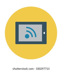 
Mobile Wifi Colored Vector Icon
