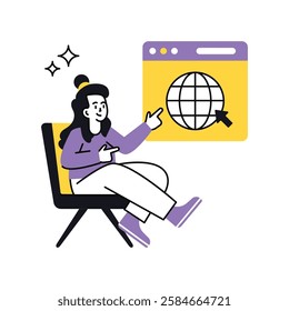 Mobile Wifi Concept vector illustration.  isolated on white Background. 