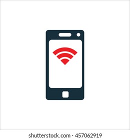 mobile wi-fi icon on white background