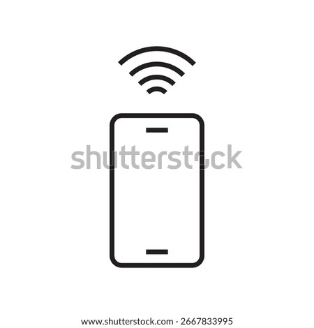 mobile wifi icon outline editable stroke line drawing eps