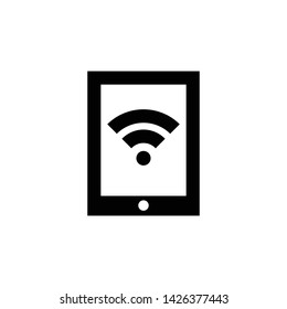 mobile and wifi icon vector. perfect mobile and wifi symbol. white background. website and mobile design.