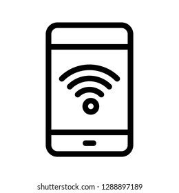 mobile wifi line icon