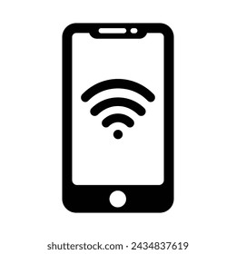 Mobile Wifi Network Icon, Vector Graphics Illustrations 