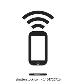 Mobile Wifi signal Icon round Vector Illustration Logo Template