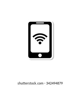 mobile wi-fi - vector icon with shadow