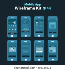 Mobile Wireframe App Ui KIt 