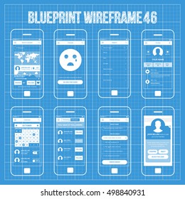 Mobile wireframe App UI Kit 46.