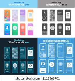 Mobile WIreframe Prototype Template Application 49. 