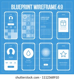 Mobile WIreframe Prototype Template Application 49. 