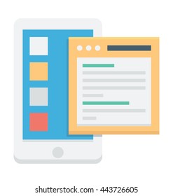 Mobile Wireframe Vector Icon