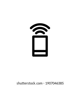 Mobile Wireless Symbol in Umriss-Stil. Verbindung- und Netzwerksymbol