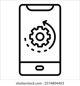 Mobile Workflow Icon Element For Design