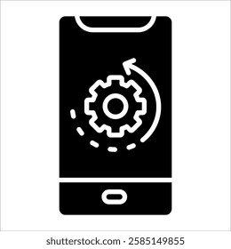 Mobile Workflow Icon Element For Design