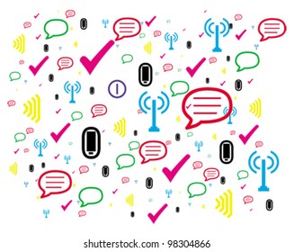 mobile world icons