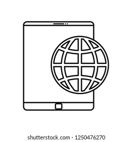 mobile world on white background