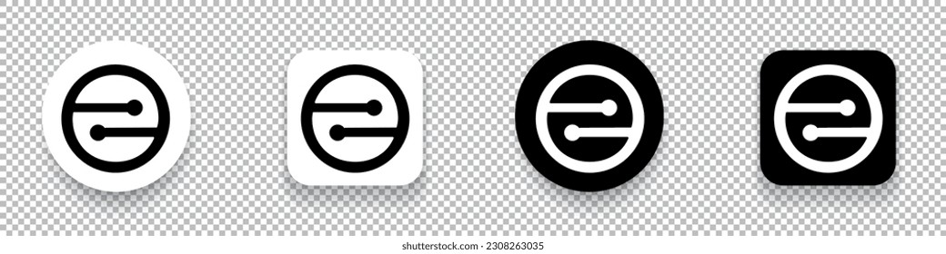Símbolo del logotipo de la moneda criptográfica MobileCoin (MOB) aislado en el vector de fondo transparente