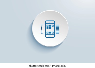 Mobile-Connected Interaction icon vector design