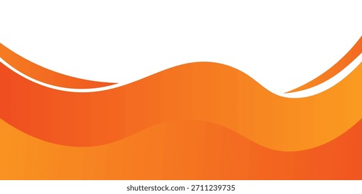 MobileModern orange banner background. Graphic design banner pattern background template with dynamic wave shapes. EPS 10