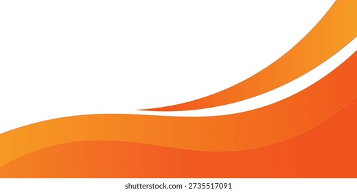 Fundo de banner laranja MobileModern. Modelo de fundo de padrão de banner de design gráfico com formas de onda dinâmicas.