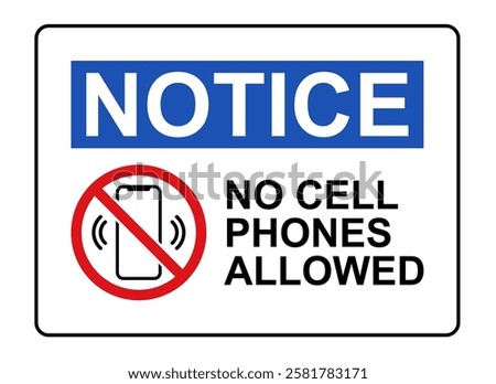 mobilephone not allowed or don't use mobile sign isolated on white. No phone sign on white background. Sign prohibiting the use of the phone here. ban on cell phone, vector illustration. phone mute.
