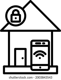 Diseño de icono de contorno de teléfono móvil
