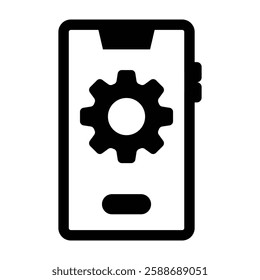 Mobilephone Support Glyph Icon Design For Personal And Commercial Use