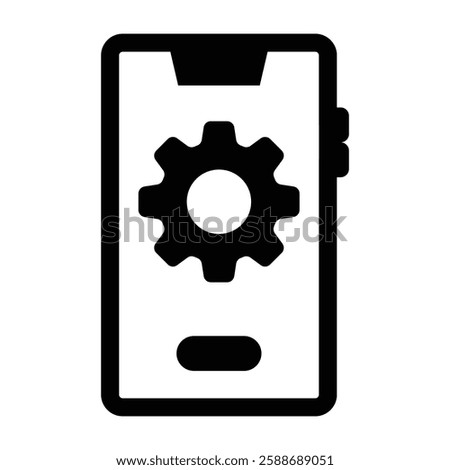 Mobilephone Support Glyph Icon Design For Personal And Commercial Use