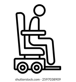 Mobility Aid icon line vector illustration