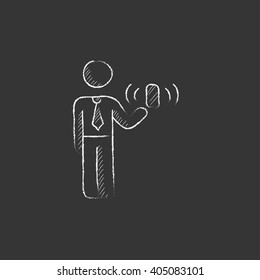 Mobility. Drawn in chalk icon.