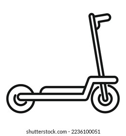Mobility electric scooter icon outline vector. Kick transport. Rental trotinette