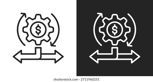 Icono De Movilidad En Estilo De Línea En Blanco Y Negro