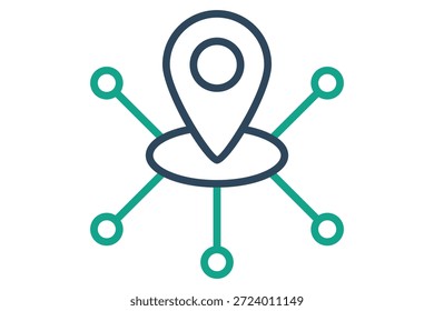 Icono de movilidad. estilo de icono de línea. beneficio Elementos Ilustración vectorial