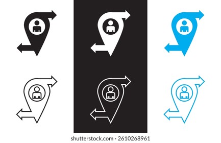 Mobility icon. Vector illustration. isolated on white and black background. EPS 10