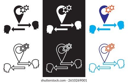 Mobility icon. Vector illustration. isolated on white and black background. EPS 10