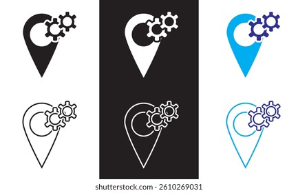 Mobility icon. Vector illustration. isolated on white and black background. EPS 10