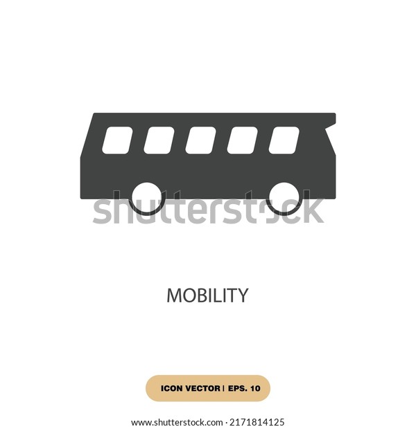 mobility icons  symbol vector elements for\
infographic web