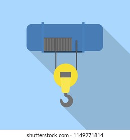 Mobility lift crane icon. Flat illustration of mobility lift crane vector icon for web design