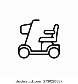 vetor de sinal de ícone de scooter de mobilidade