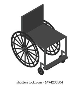 Mobility wheelchair icon. Isometric of mobility wheelchair vector icon for web design isolated on white background