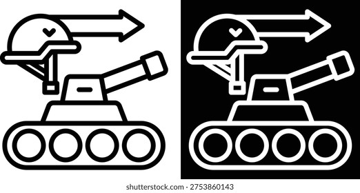 mobilization Two-tone version in black and white background