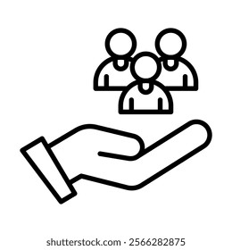 Mobilize Support icon line vector illustration