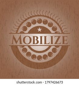 Mobilize wood emblem. Vector Illustration. 