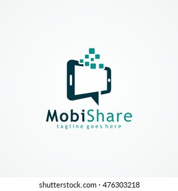 Logotipo MobiShare disponible en vector/ilustración