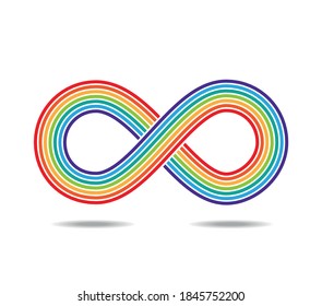 Mobius Loop Made Rainbow Infinity Symbol Stock Vector (Royalty Free ...