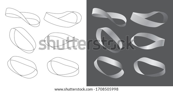 Mobius Strip Continuous Surface Formed By Stock Vector (Royalty Free ...