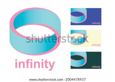 Mobius strip logo, icon.Can also be used in business, Technology, unlimited, Infinity, geometry, symbol, infinite, concept, limitless, endless emblem, Ribbon.
