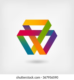 Mobius Strip Multi-color Symbol - Vector Illustration. Eps 10